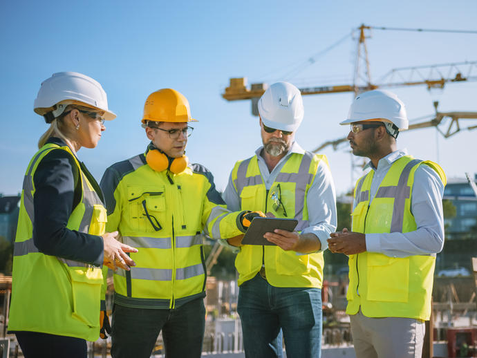 Arbeitssicherheit auf der Baustelle bei Keller