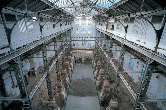 Unterfangungen in einer Halle